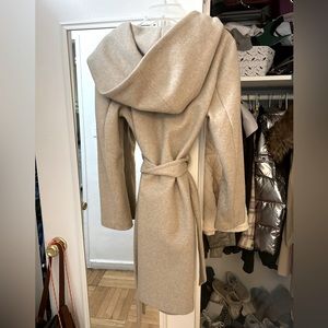 Zara felt wrap hooded coat.